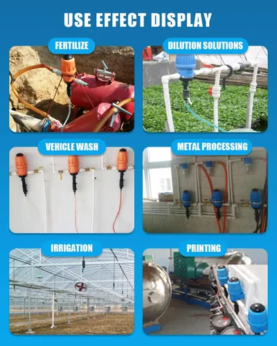 Miniatura 7 de NEWTRY Inyector de fertilizante 1%-10% para riego por goteo, bomba dosificadora accionada por agua ajustable, 3/4" NPT