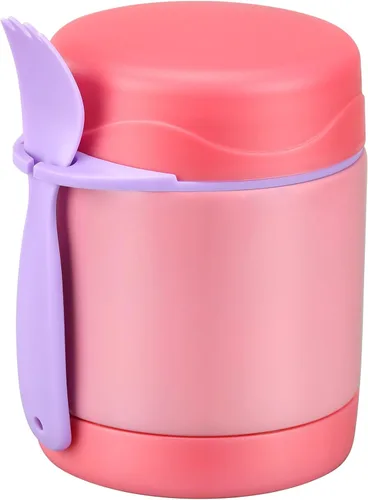 Miniatura 15 de Tarro de comida aislado para niños con cuchara, acero inoxidable de 10 onzas, a prueba de fugas, boca ancha, termo para comida caliente