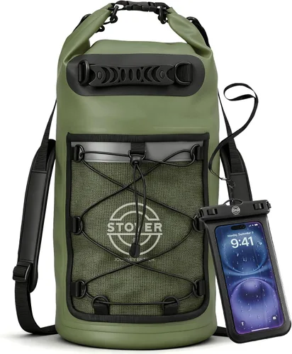 Miniatura 15 de STOVER 5/10/25/30/40/55L Waterproof Dry Bag- Roll-Top Backpack w/Phone Case- Kayaking, Hiking, Camping, Boating- Men/Women 10L morado