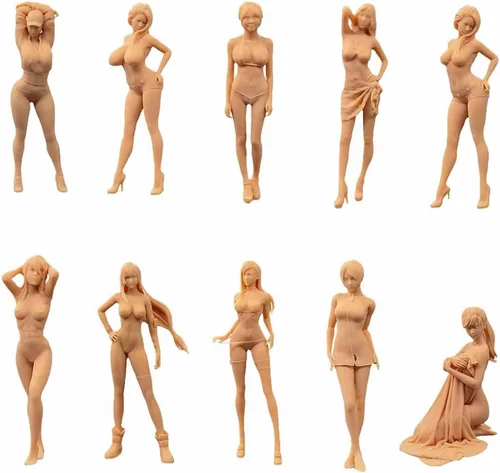 Miniatura 12 de ZEDACAKAI Figura 1/64 Un grupo de personajes de mujeres maduras sexys y hermosas, modelo de escena en miniatura, kit de garaje GK, necesita ser N.º