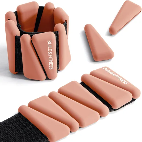 Miniatura 14 de Pulseras y tobilleras ajustables de 2 libras o 4 libras, bandas ajustables para entrenamientos de mujeres y hombres, juego de 2 – 2 libras o 4