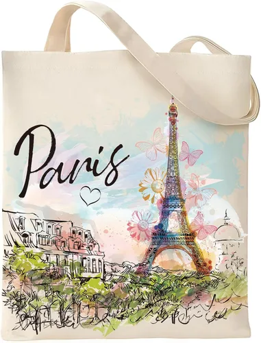 Miniatura 11 de Bolsa de Lona VeloKomo para Regalo - Divertidas Bolsas de Tela Reutilizables Vintage para Mujeres Amantes de las Compras y la Lectura