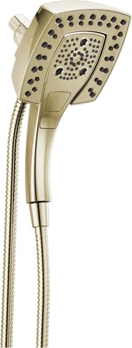 Miniatura 15 de Delta Faucet 5-Spray In2ition - Cabezal de ducha doble con rociador de mano, cabezal de ducha dorado con manguera, cabezales de ducha, acoplamiento