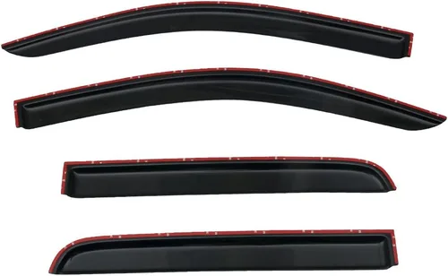 Miniatura 4 de IKON MOTORSPORTS, 2016 2017 - Visera de ventana compatible con Chevy Colorado GMC Canyon 2015-2022, estilo delgado, teñido de humo, 4 piezas