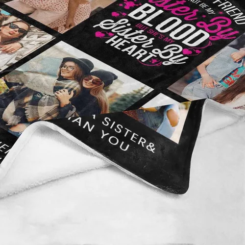 Miniatura 5 de InterestPrint Manta de forro polar suave con memoria personalizada para mejor amiga, personalizada con imágenes y texto para la graduación de tu
