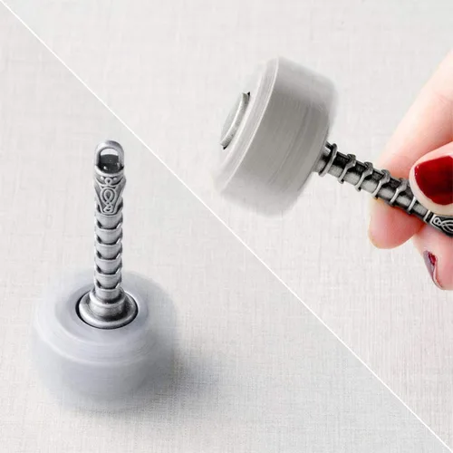 Miniatura 2 de Mini martillo Fidget Spinners de metal con estrella Fidget Spinner de dedo, Fidget Keychian Chain Ring Cool Gadget Spinning Top Toy Focus Fingertip