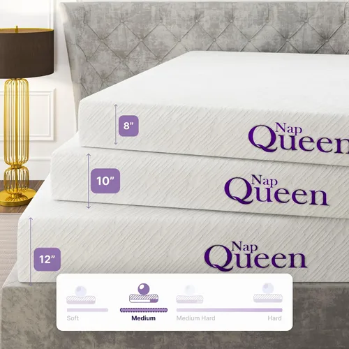 Miniatura 6 de NapQueen - Colchón de espuma viscoelástica de 12 pulgadas, tamaño twin XL, tamaño mediano, firme, cama en una caja