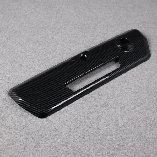 Miniatura 4 de Beautost Compatible con Ford F-150 2021 2022 2023 2024 2025 F150 cromado para puerta trasera trasera (fibra de carbono negro)