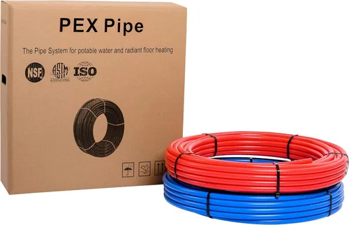 Miniatura 3 de EFIELD Tubo Pex-b de 1/2 pulgada y 2 x 100 pies (200 pies), para agua potable, agua fría y caliente, accesorio de latón, herramienta de abrazadera