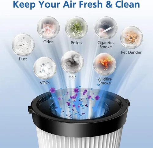 Miniatura 7 de Nequare Vacuum S181 - Paquete de 6 filtros FSV001 compatibles con Fabuletta FSV101, FSV001, Girnoor G160&G165, Afoddon A300, Lubluelu 202, Oraimo