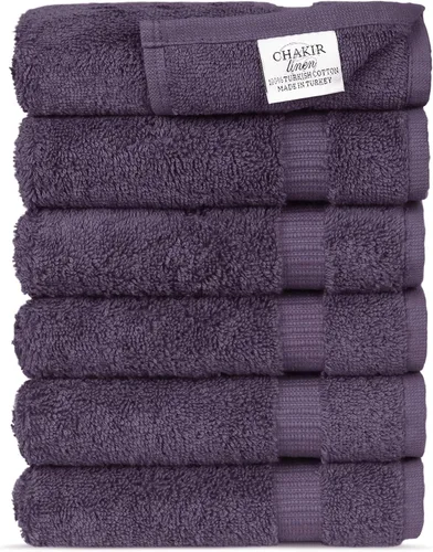 Miniatura 96 de Chakir Turkish Linens - Toallas turcas de 100% algodón, suaves y absorbentes (4 paños, color gris)