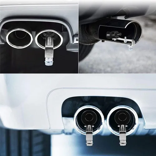 Miniatura 5 de 2 piezas de silbato turbo para coche, silbato turbo universal de aleación de aluminio, silbato de tubo de escape de sonido turbo de aleación de Negro