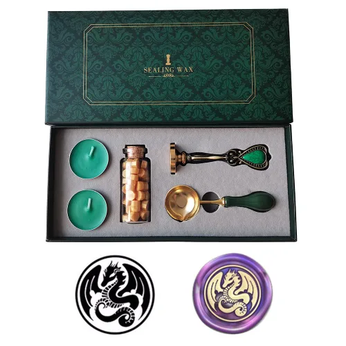 Miniatura 10 de Juego de 3 sellos de cera personalizados, estilo europeo, vintage, juego de sellos de cera para invitaciones de boda, paquetes de vino, sobres