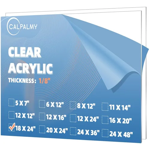 Miniatura 19 de CALPALMY Paquete de 2 hojas acrílicas transparentes grandes de 1/8 pulgadas de grosor, hojas de plexiglás precortadas de 36 x 48 pulgadas