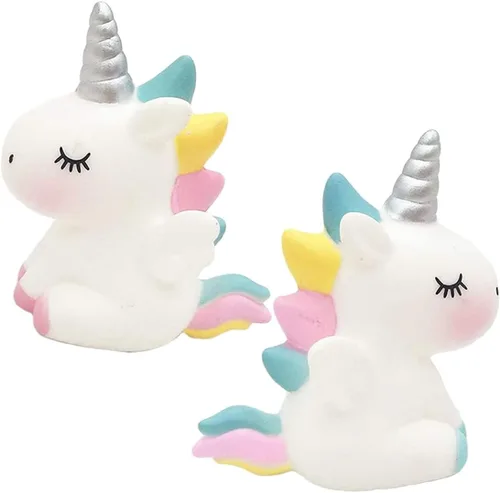 Decoraciones de pastel de unicornio – Juego de 2 piezas con adornos de unicornio para tartas, alas de ángel y adornos para cupcakes – Perfecto para