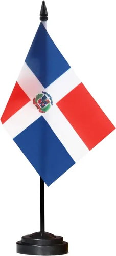 Miniatura 12 de Anley Juego de Bandera de Escritorio Deluxe de México - Bandera de Escritorio Mexicana en Miniatura de 6 x 4 Pulgadas con Poste Sólido de 12