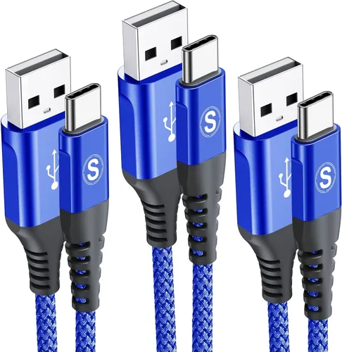 Miniatura 9 de sweguard Cable Cargador USB Tipo C [Paquete de 3, 6.6 pies+3.3 pies+1.5 pies] Cargador iPhone 16 Cable Trenzado de Nylon para iPhone 16 15 Pro Max