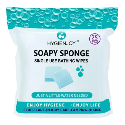 Miniatura 11 de HYGIENJOY Toallitas de limpieza para la piel (75 unidades, 3 paquetes) – Esponja de baño sin enjuague para adultos, extra gruesa, sin residuos
