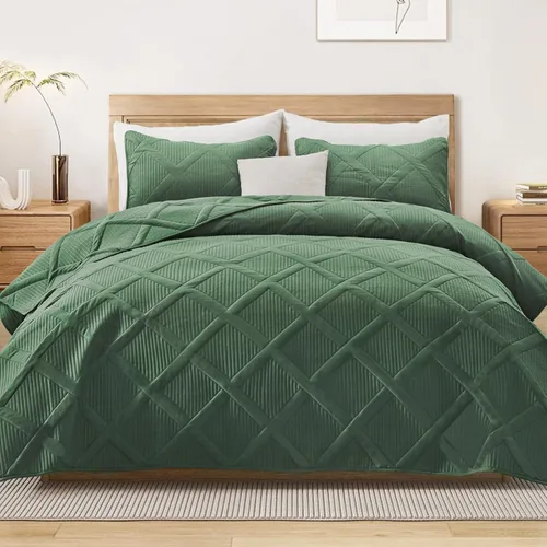 Miniatura 8 de Exclusivo Mezcla - Juego de edredón de microfibra tamaño King, juego de ropa de cama gris claro con 2 fundas de almohada, colcha moderna para cama