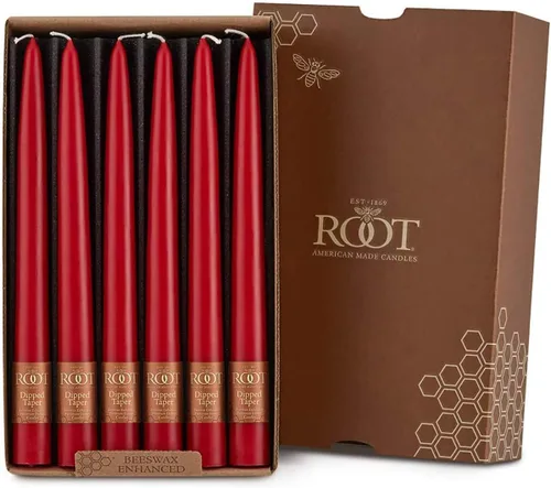 Miniatura 23 de Root Candles Velas de Cena Sin Aroma Juego de Velas en Caja de Mezcla Premium de Cera de Abeja, 9 Pulgadas, Rosa Polvoriento, 4 Unidades Rosa