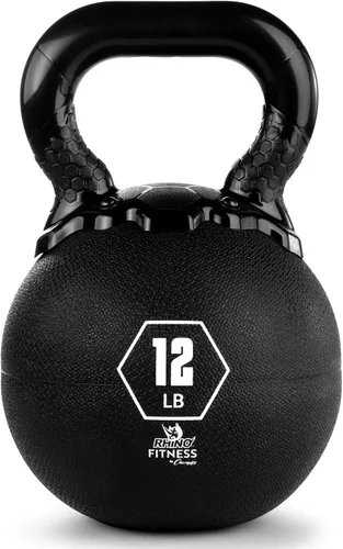 Miniatura 11 de Champion Sports Rhino - Pesas rusas de goma, color negro, equipo de entrenamiento de fuerza de primera calidad, varios pesos