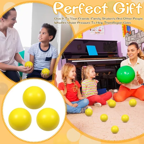 Miniatura 4 de Pelotas de espuma amarilla para aliviar el estrés para niños y adultos, juguetes sensoriales para aliviar el estrés para autismo, ansiedad, TDAH
