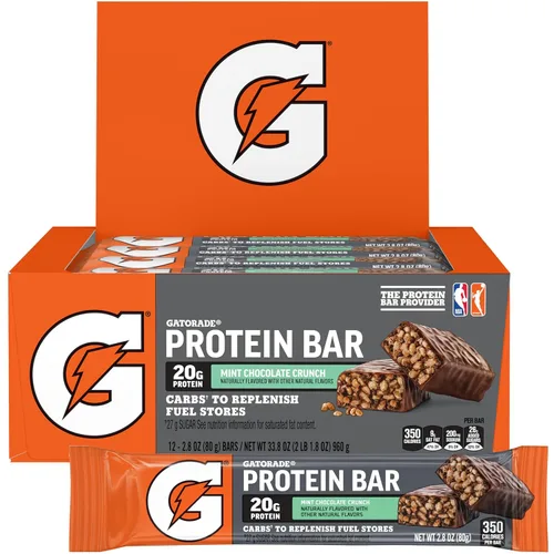 Miniatura 13 de Gatorade - Barras de recuperación de proteína de suero de leche, 12 unidades, sabor malvavisco (paquete de 1)