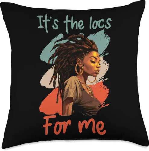 Miniatura 5 de Locs Afro Dreadlocks Love Natural Beauty Hair It's the Locs for Me Afro Hair - Almohada negra americana africana, 16 x 16 pulgadas, multicolor