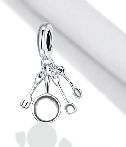 Miniatura 4 de Abalorio de plata de ley 925 con diseño de tijeras para abalorios de pandora