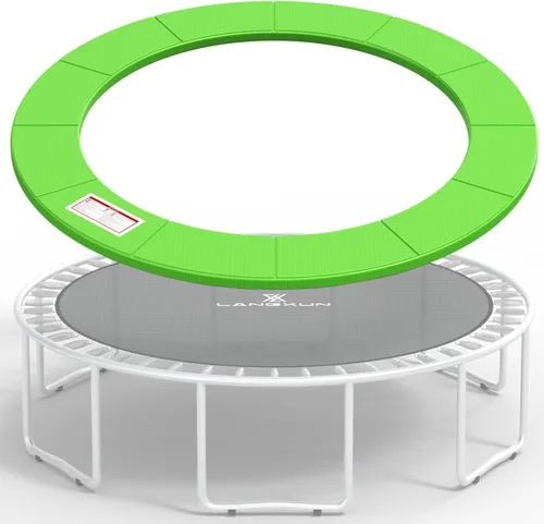 Miniatura 12 de LANGXUN - Almohadilla de seguridad universal para cama elástica de 8 pies, 10 pies, 12 pies, 14 pies, 15 pies, 16 pies, cubierta de espuma de Azul
