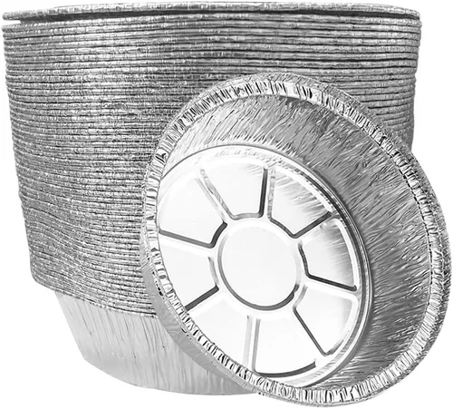 Miniatura 7 de Forros desechables para freidora de aire de aluminio con revestimiento antiadherente, redondos, 50 unidades, de papel de aluminio a prueba