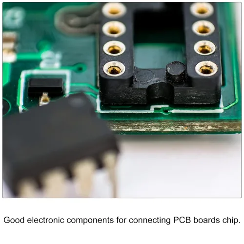 Miniatura 6 de MECCANIXITY DIP IC Chip Adaptador de zócalo de Pin Redondo 8P 0.100 in Pitch IC Socket para PCB Board Chip, paquete de 6