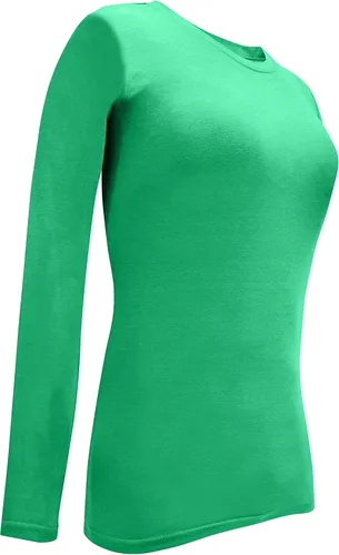 Miniatura 155 de Natural Uniforms Camiseta Under Scrub para mujer, cuello redondo, manga larga, paquete de 3, paquete múltiple de 3