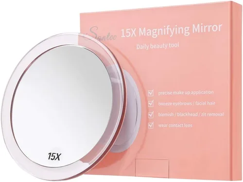 Miniatura 8 de SANTOO Espejo de aumento 10X – con 3 ventosas de montaje – utilizado para maquillaje preciso – Cejas/Pinzas – Eliminación de puntos negros y manchas