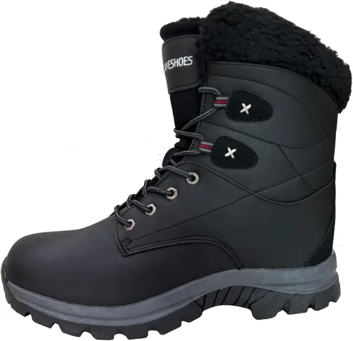 DAVESHOES Botas de nieve impermeables unisex para mujeres y hombres, botas de nieve antideslizantes, botas de invierno para mujeres y hombres, botas