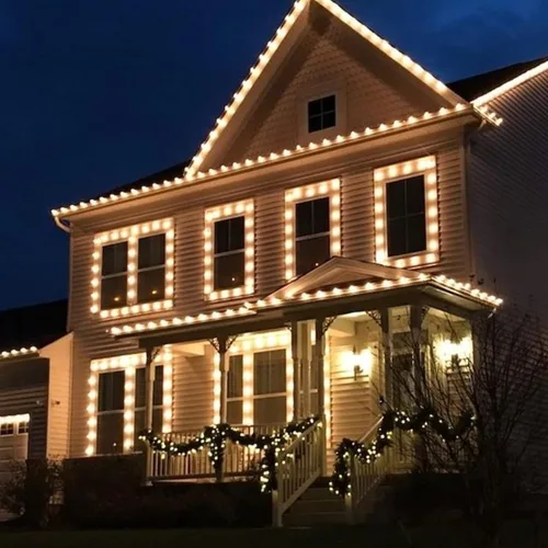 Miniatura 7 de TW SHINE Luces de Navidad C9, 100 luces LED de 66 pies para exteriores, con 8 modos de temporizador, impermeables, conectables para interiores