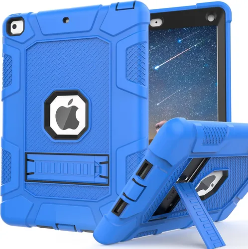Miniatura 14 de Fundas para iPad de 6ª Generación, Funda de 5ª Generación, Air 2 de 9.7 Pulgadas a Prueba de Golpes, Resistente, Funda Protectora con Pata de Negro
