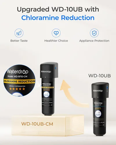 Miniatura 4 de Waterdrop 10UB-CM Filtro de Agua Bajo Fregadero de 6 Meses (Incluye: Sistema + Grifo) para 99% Reducción de Cloramina - Ideal para California