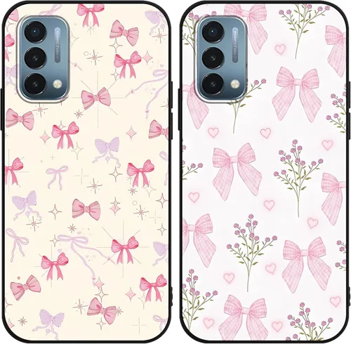 Miniatura 22 de Paquete de 2 Fundas de Teléfono con Lazo Rosa para Gabb Phone 4 6.1", Fundas con Patrón de Flores Florales con Lazo de Cinta Kawaii Lindo de Dibujos