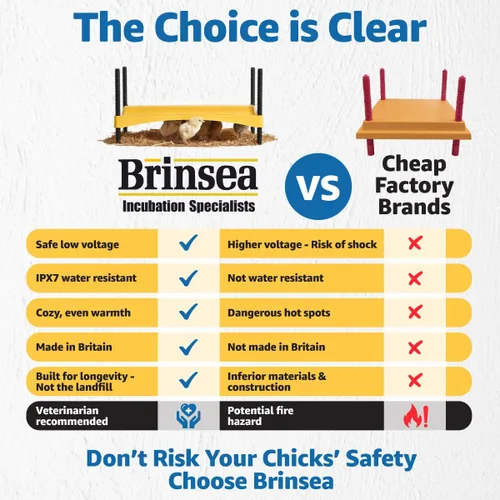 Miniatura 8 de Brinsea Ecoglow Safety 1200 - Plato para criar pollos o patitos, altura ajustable y ángulo, ideal para gallineros, aves de corral, calefacción