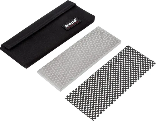 Miniatura 4 de Trend Nuevo kit de piedra de afilar de diamante, piedra de banco de doble cara (grano 300/1000) de 8 x 3 pulgadas con bolsa, bloque de limpieza
