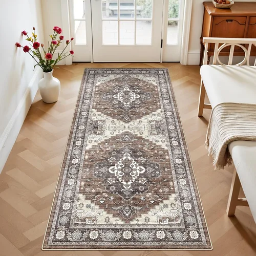 Miniatura 27 de HY HAO YUN LAI Alfombras antideslizantes para pasillos, alfombra lavable para pasillo, alfombra larga ultra suave para cocina, alfombras de acento