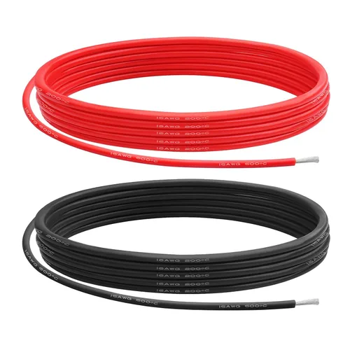 Miniatura 10 de Cable eléctrico de silicona calibre 14 AWG (rojo de 10 pies y negro de 10 pies) suave y flexible núcleo de cobre estañado de 0.003 in, alambre