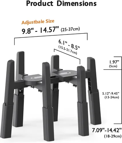 Miniatura 3 de CZPET Soporte dispensador de agua para perros, soporte para comederos automáticos de mascotas, soporte elevado ajustable de ancho y altura