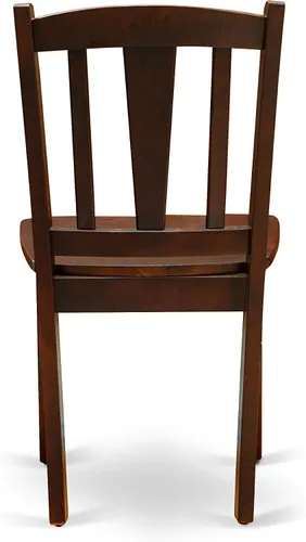 Miniatura 9 de East West Furniture ANDL3-MAH-W Juego de mesa y sillas de cocina de 3 piezas contiene una mesa de comedor redonda con pedestal y 2 sillas