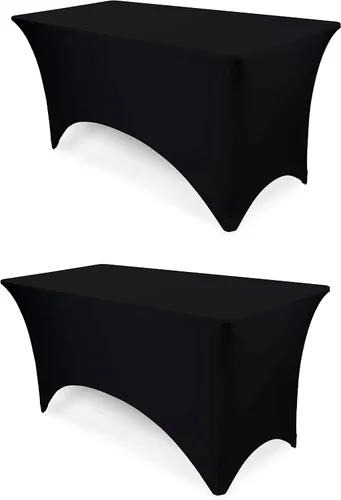 Miniatura 10 de Pomp Mantel elástico de elastano color antracita de 4 pies, resistente a las arrugas y a las manchas, tela de alta calidad de fácil cuidado, se