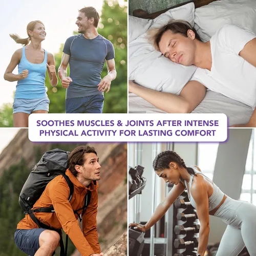 Miniatura 5 de Paquete de 2 masajes de gel morado para articulaciones, crema de masaje calmante para actividades articulares, músculos, rodillas, lumbar, cuello