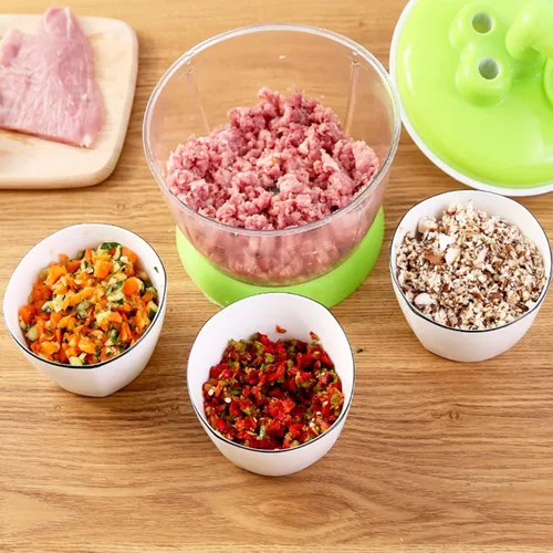 Miniatura 2 de Picadora manual de ajo, manivela de verduras, picadora de cebolla, picadora manual de alimentos, picadora de verduras, procesador de alimentos