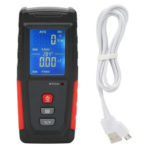 Miniatura 4 de Probador de campo electromagnético del disfrute del verano, mini digital LCD del teléfono del hogar del ordenador del campo electromagnético