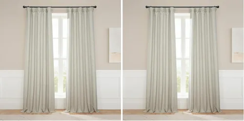 Miniatura 67 de HPD Half Price Drapes - Cortinas de lino sintético para sala de estar (2 paneles) - 100 pulgadas de ancho x 84 pulgadas de largo - Cortinas